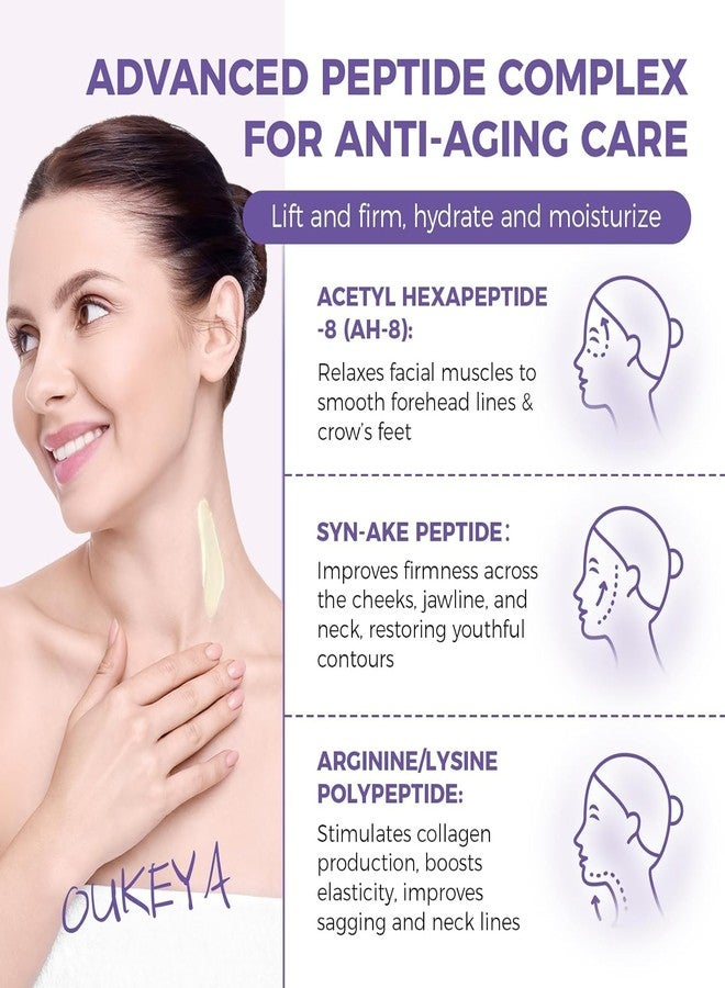 OUKEYA Retinol Lifting Neck & Face Cream for Wrinkles, Anti-Aging Peptide Neck Firming Cream with Hyaluronic Acid & Plant Extracts, Deep Hydration & Skin Brightening - Image 3